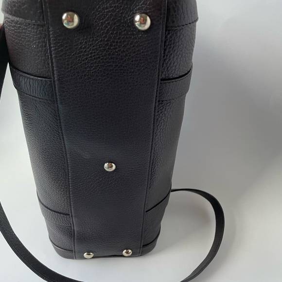 Gucci Leather Handbag Dark Brown Authentic - Picture 14 of 16